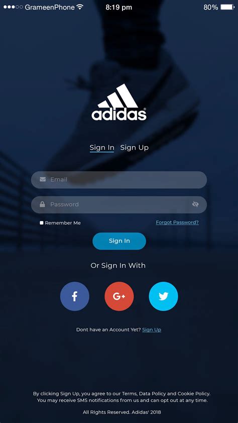 adidas uk login.